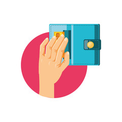 wallet money with credit card