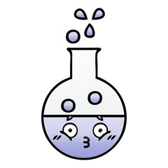 gradient shaded cartoon test tube
