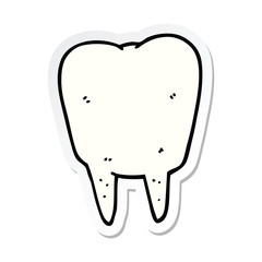 sticker of a cartoon tooth