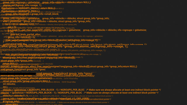 Orange screen coding hacker concept animation with glitch. Programming code typing error. Big data and Internet cyber attack. Programming code abstract. Blockchain concept, computer digital code