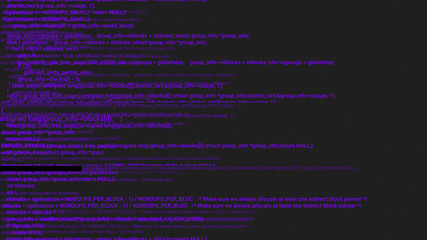 Purple screen coding hacker concept animation with glitch. Programming code typing error. Big data and Internet cyber attack. Programming code abstract. Blockchain concept, computer digital code