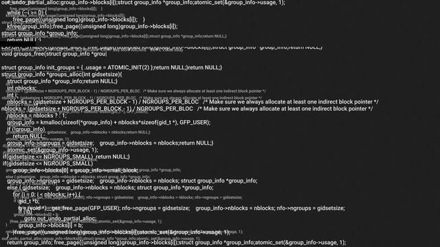 B&W screen coding hacker concept animation with glitch. Programming code typing error. Big data and Internet cyber attack. Programming code abstract. Blockchain concept, computer digital code