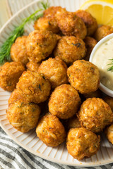 Homemade Seafood Mini Crab Cake Balls