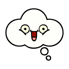 comic book style cartoon thought bubble