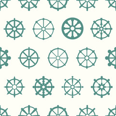 Seamless pattern with dharmachakra hinduism symbols