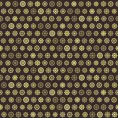 Seamless pattern with dharmachakra hinduism symbols