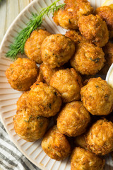 Homemade Seafood Mini Crab Cake Balls