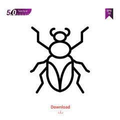 Outline spider icon isolated on white background. insect icons. Graphic design, mobile application, logo, user interface. Editable stroke. EPS10 format vector illustration