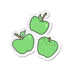 sticker of a cartoon healthy apples