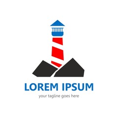 Obraz premium Lighthouse Logo Template