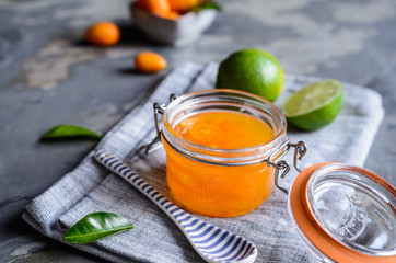 Exotic kumquat jam with mandarins