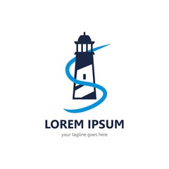 Modern Lighthouse Logo Template
