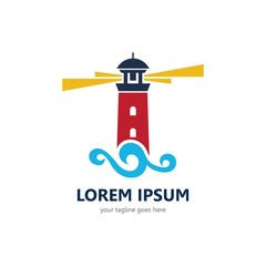 Modern Lighthouse Logo Template