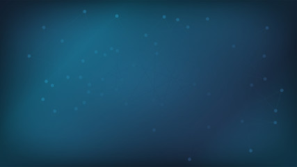 Blockchain Network Polygonal Nano Technology Design. Futuristic Artificial Intelligence Network Nodes Vector