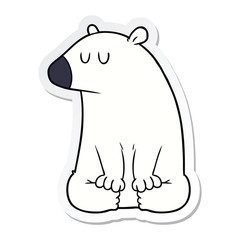 sticker of a polar bear cartoon