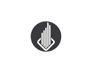 Real estate logo icon illustration