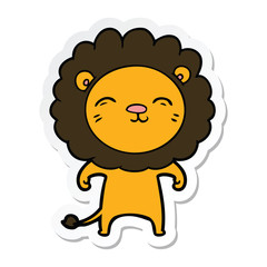 sticker of a cartoon lion