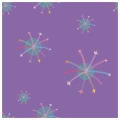 Peacock feathers illustration endless texture pattern.