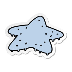 sticker cartoon doodle of a star fish