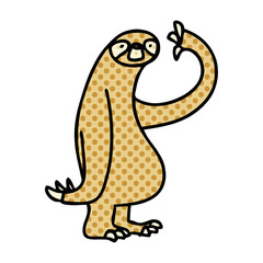 quirky comic book style cartoon sloth