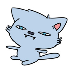 cartoon of cute kawaii cat
