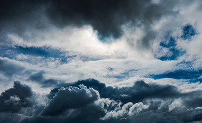 Fototapeta premium Dark clouds in the sky.