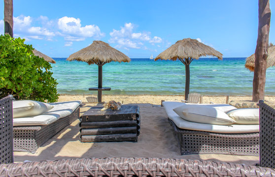 Relaxing place at the Caribbean