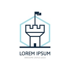 Modern Castle Logo Icon