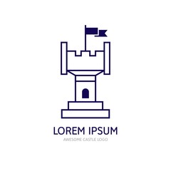 Obraz premium Modern Castle Logo Icon