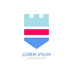 Fototapeta na wymiar Modern Castle Logo Icon