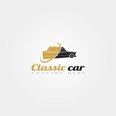 Classic car icon template, creative vector logo design, illustration element.