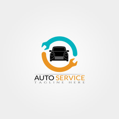 Car service icon template,creative vector logo design,illustration element