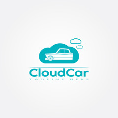 Car icon template,cloud,creative vector logo design,illustration element