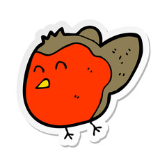 sticker of a cartoon robin