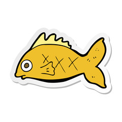 sticker of a cartoon fish