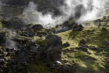 erkaltete Lava, Landmannalaugar, Island