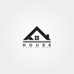 House icon template, home creative vector logo design, building and construction, illustration element