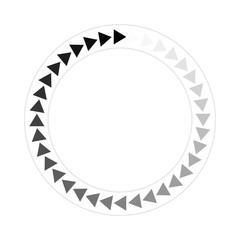 Round download sign isolated on white background. Load icon. Data loading bar. Vector stock illustration