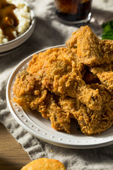 Homemade Southern Fried Chicken Dinner