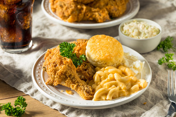 Homemade Southern Fried Chicken Dinner