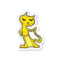 sticker of a cartoon cat