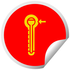 circular peeling sticker cartoon hot thermometer
