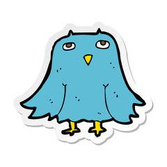 sticker of a cartoon owl