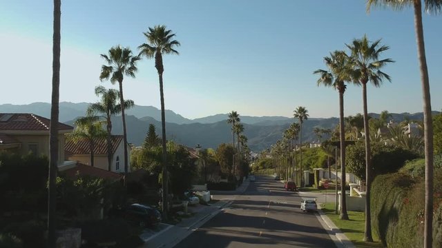 Midday drone view from the garden city of Malibu, California. ( DJi Spark Drone footage I 30 fps )