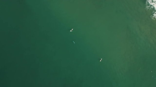 Afternoon camera down drone view from the surfing people of Redondo Beach, California. ( DJi Spark Drone footage I 30 fps )
