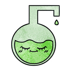 retro grunge texture cartoon science experiment