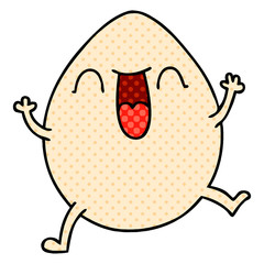 quirky comic book style cartoon egg