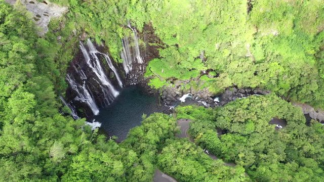 Grand Galet Falls at the Cascade Langevin on the island of R&eacute;union
