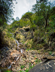 Fototapeta na wymiar Small waterfall in Peru