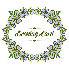 Vector illustration purple floral frame for greeting card